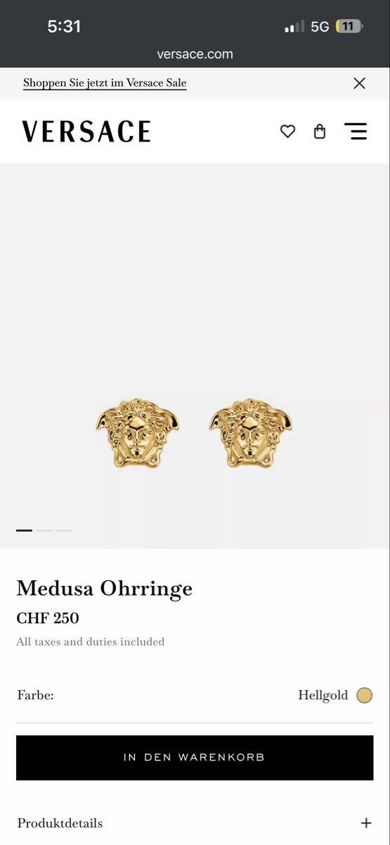 Versace Ohrringe & -stecker: Versace Medusa Ohrringe  – Gebraucht aus Ebmatingen von Christopher123 6