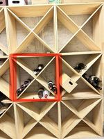 10 Massivholz-Weinregale  9× 4er + 1× 12er  modular