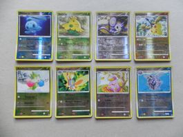8 Pokémon Sammelkarten 2008 Text Deutsch 50-80 KP glänzend