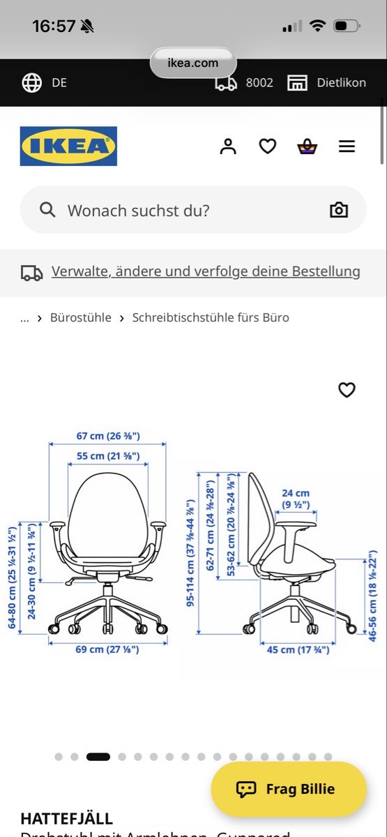 Ikea Sedie: Office chair Hattefjal – Nuovo (secondo la descrizione) da Zürich venduto da mar_8gz2 2