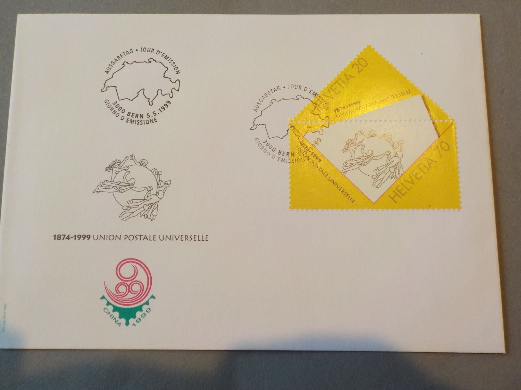 Tutti i francobolli: 1999, FDC, Sondermarken, Weltpostverein – Nuovo (secondo la descrizione) da Muri b. Bern venduto da Ricardoverkauf