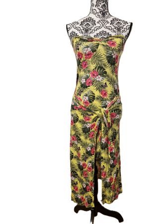 Sommerkleid - Bandeaukleid - Blumenkleid - Gr. M