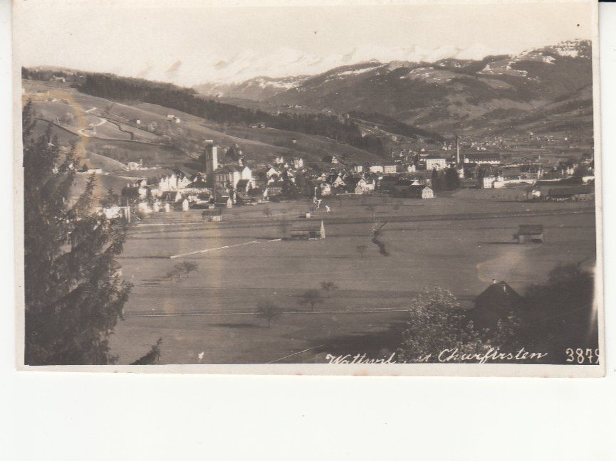 Cartoline postali: Wattwil ca. 1925 – Usato da Bürglen TG venduto da StampGraf