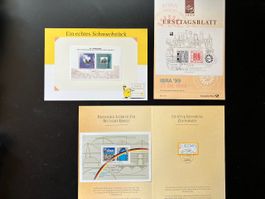 Deutschland: 3 Blocks 1989-99 mit Sonderstempel