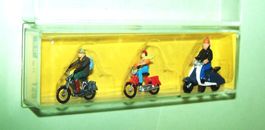 Preiser H0 1:87 MOFA- + Lambretta-Fahrer, 3 Figuren