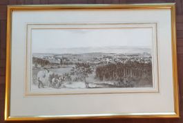 Bild - Lithographie im Goldrahmen. Von Wo?