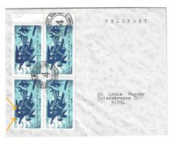 Feldpost-Brief mit 4er-Block mit Art. Nr. 48b/1 (Zahl 29.70)