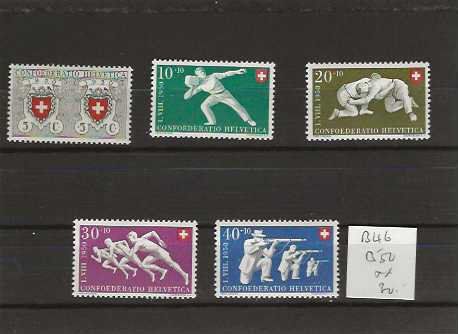 Alle Briefmarken: timbre Pro Patria 1950 B46 à B50** – Neu (gemäss Beschreibung) aus Sorvilier von carose01