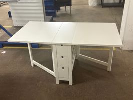 IKEA NORDEN Klapptisch / Esstisch mit Schubladen – Weiss