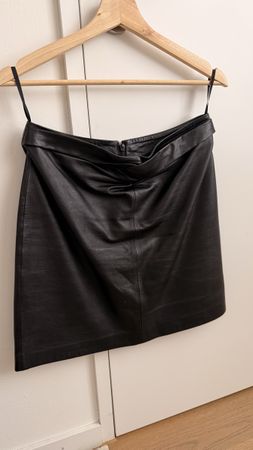 Faux Leather Skirt Massimo Dutti Black Size S good condition
