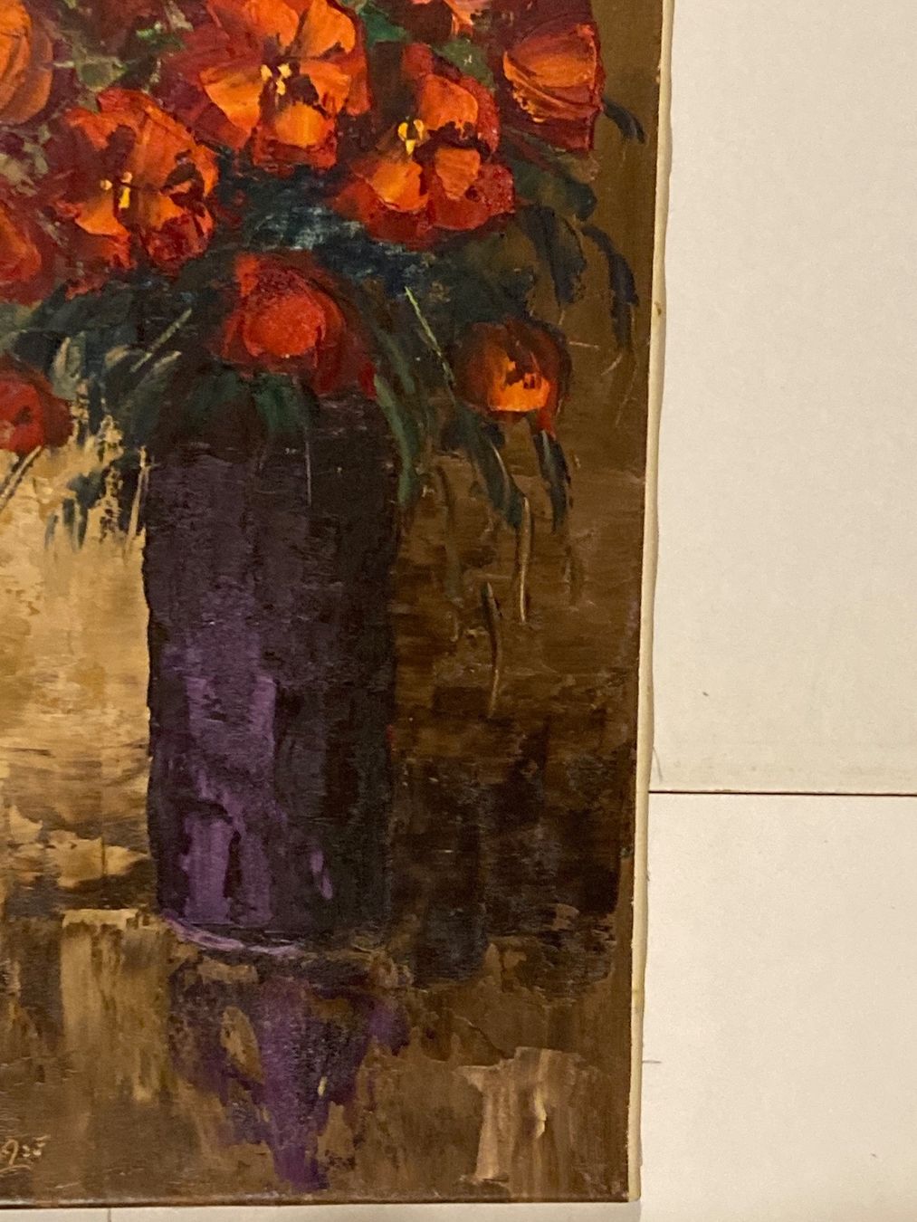 Gemälde: Stillleben signiert mit Blumen in Vase – Gebraucht aus Hirzel von pjn_d7xp 5