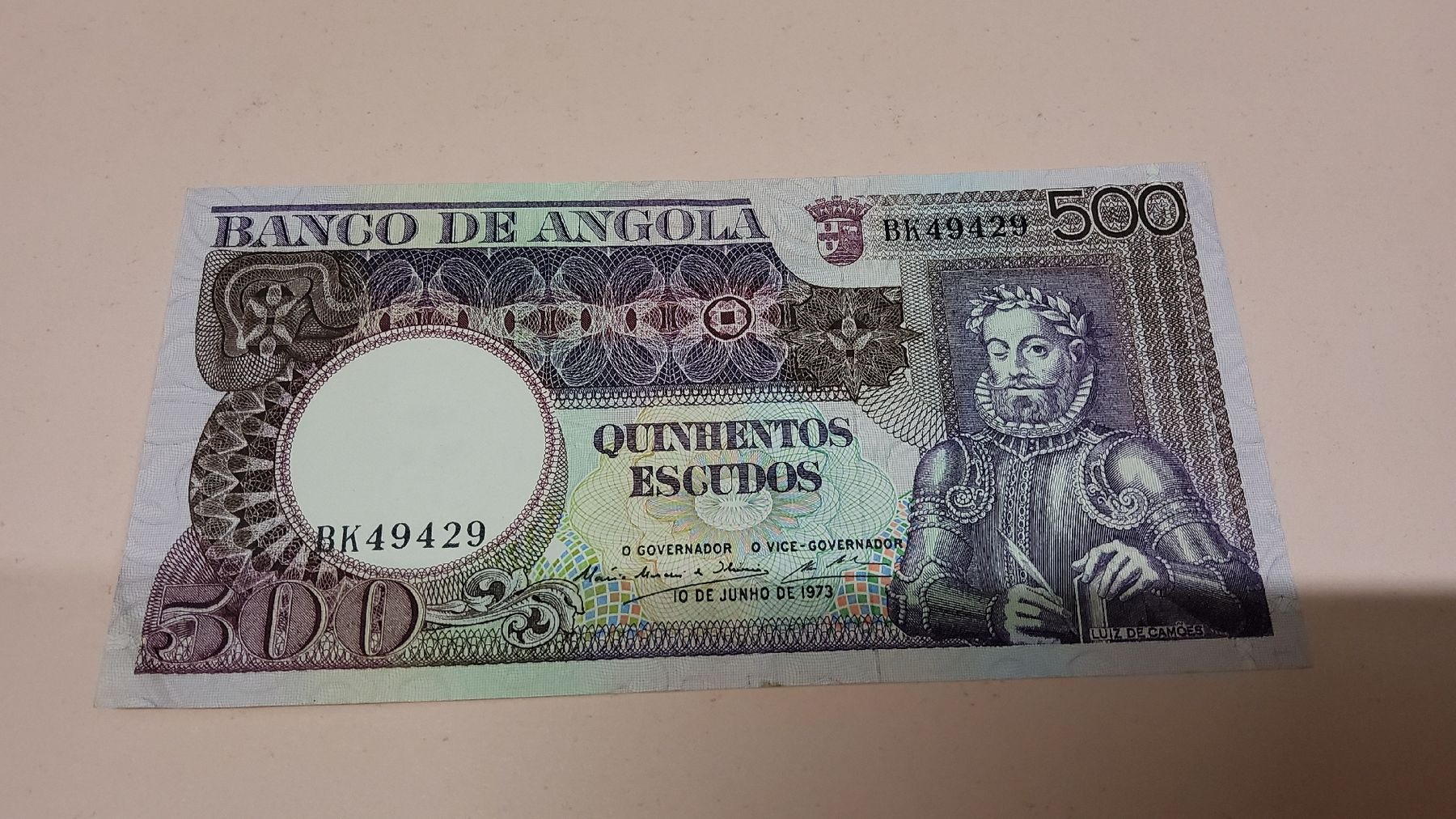Banconote: Angola 500 Escudos 10. Juni 1973 Banknote – Nuovo e nell'imballaggio originale da Herisau venduto da Nluanalucas