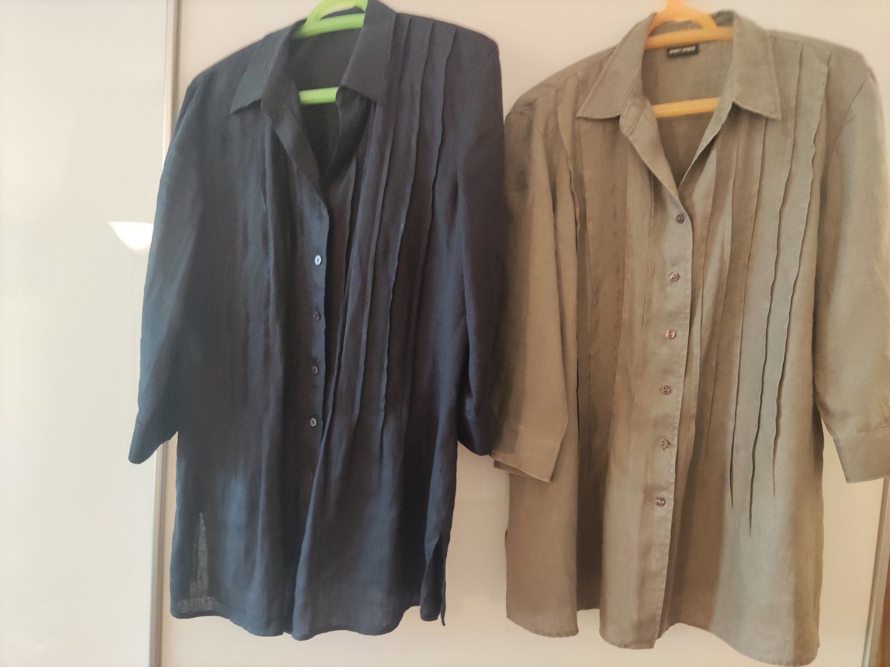 Gerry Weber Camicette: Gerry Weber Leinen Lang - Bluse olive – Usato da Solothurn venduto da Csw1 1
