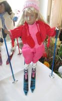 Ski und Stöcke für Sasha Puppe, handgefertigt + Puppenschuhe