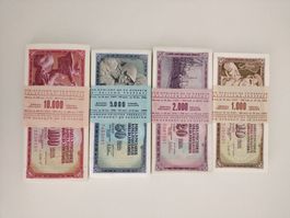 Jugoslawien Dinar 10, 20, 50, 100