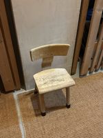 Vintage Wooden Children's Chair - Solid Wood Stool!