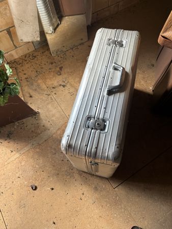 Grosser RIMOWA Aluminium-Koffer silber – Vintage Reisekoffer
