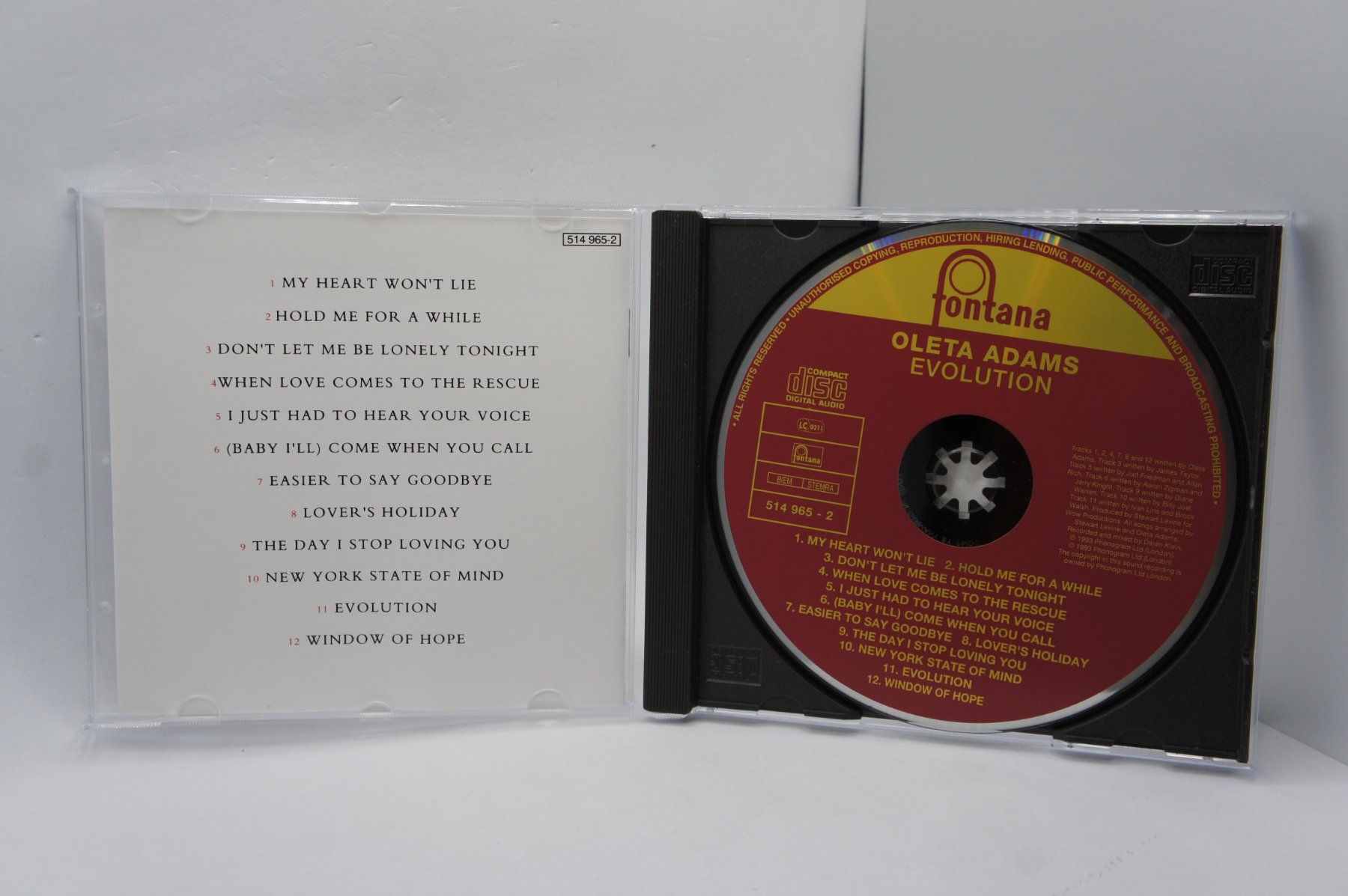 CDs: CD Oleta Adams – Evolution – Gebraucht aus Ernetschwil von luisvonerni 2