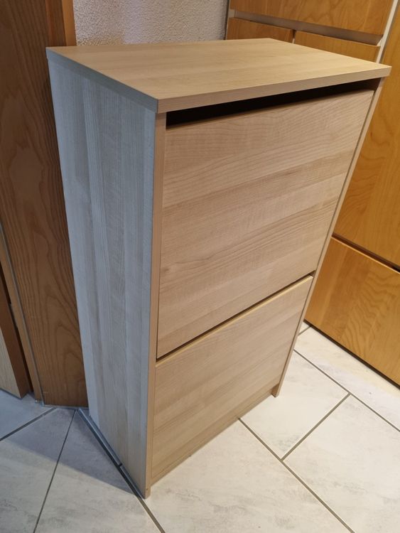 IKEA BISSA Schuhschrank Braun – 2 Fächer, Platzsparend Für Bis Zu 8 Paar Schuhe, Mit Verstellbaren Trennwänden