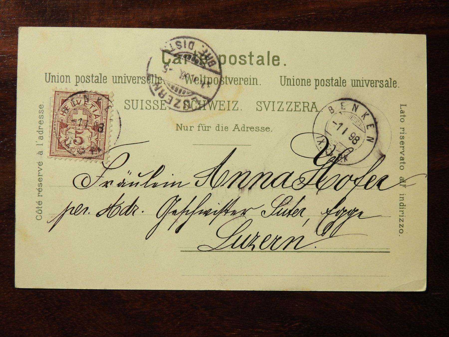 Cartoline postali: Gruss aus Benken SG ! – Usato da Rain venduto da 999-800-K 1