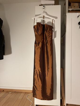 Elegantes Abendkleid Gr.46 Braun-Bronze Top Zustand Festlich