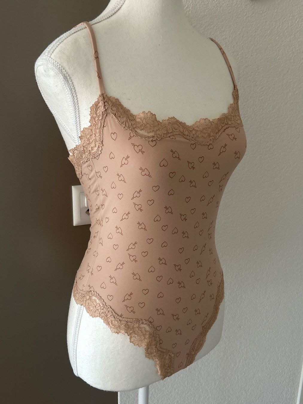 Skims Altra biancheria intima: Body hellbraun mit Spitze und Muster von Skims Gr. M – Usato da Brunnen venduto da Nala2929 3