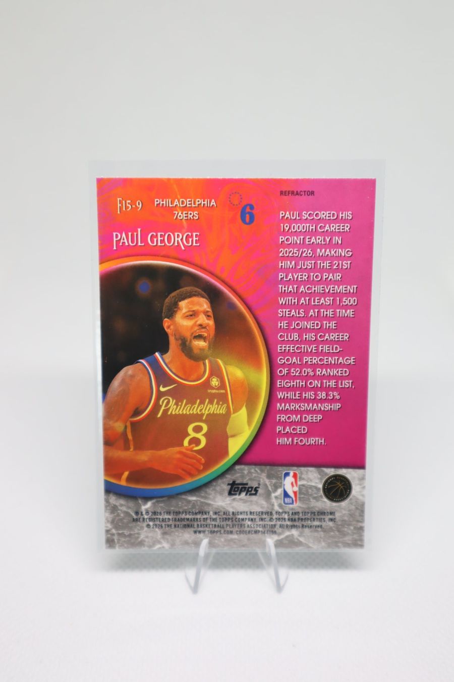 Topps Cartes à collectionner: 2025 Topps Chrome Update Paul George Fortune Refractor – D'occasion à Wetzikon ZH par YBCardVault 1