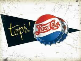 Rusty Blechschild-PEPSI-COLA-TOPS - 30 x 40 cm