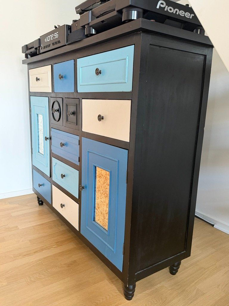 Cassettiere: Vintage Patchwork-Kommode / Shabby-Chic Sideboard – Usato da Zürich venduto da van_jxs5 2