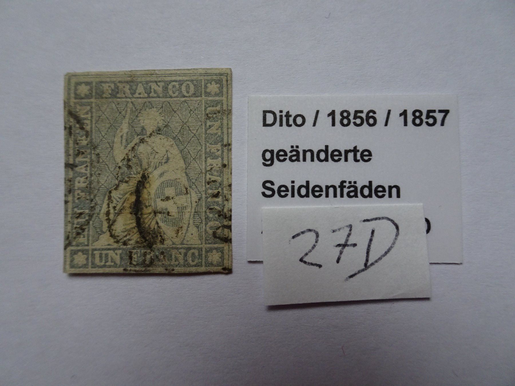 Tutti i francobolli: 100er-Strubel 1856/57 – Usato da Aadorf venduto da Chnorli-Furz