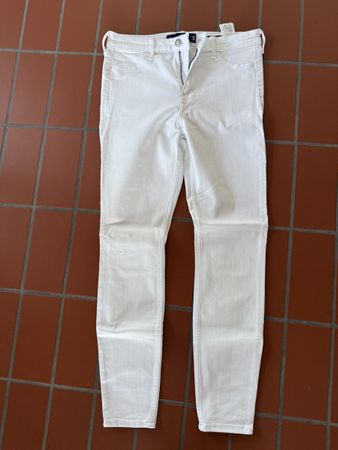 Hollister Jeans Leggings Weiss, Grösse W28, Sommer Look!