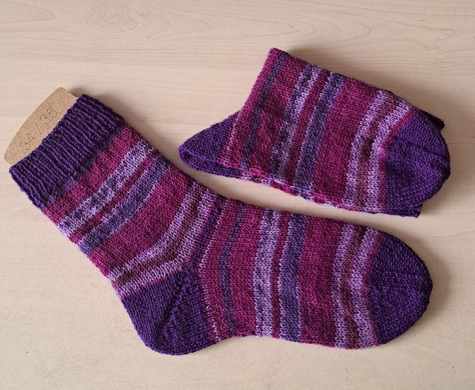 Calze per bambini: Handgestrickte Kindersocken_16, Gr. 34/35 – Nuovo e nell'imballaggio originale da Romanshorn venduto da Octa27