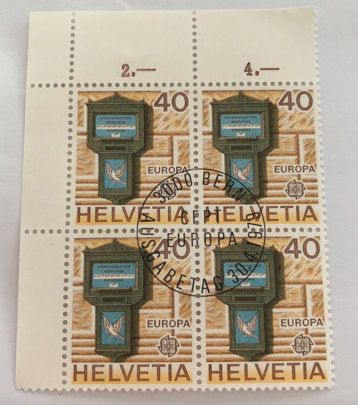 Tutti i francobolli: CH 4 er Block mit Vollstempel     – Usato da Aarau venduto da Billa007