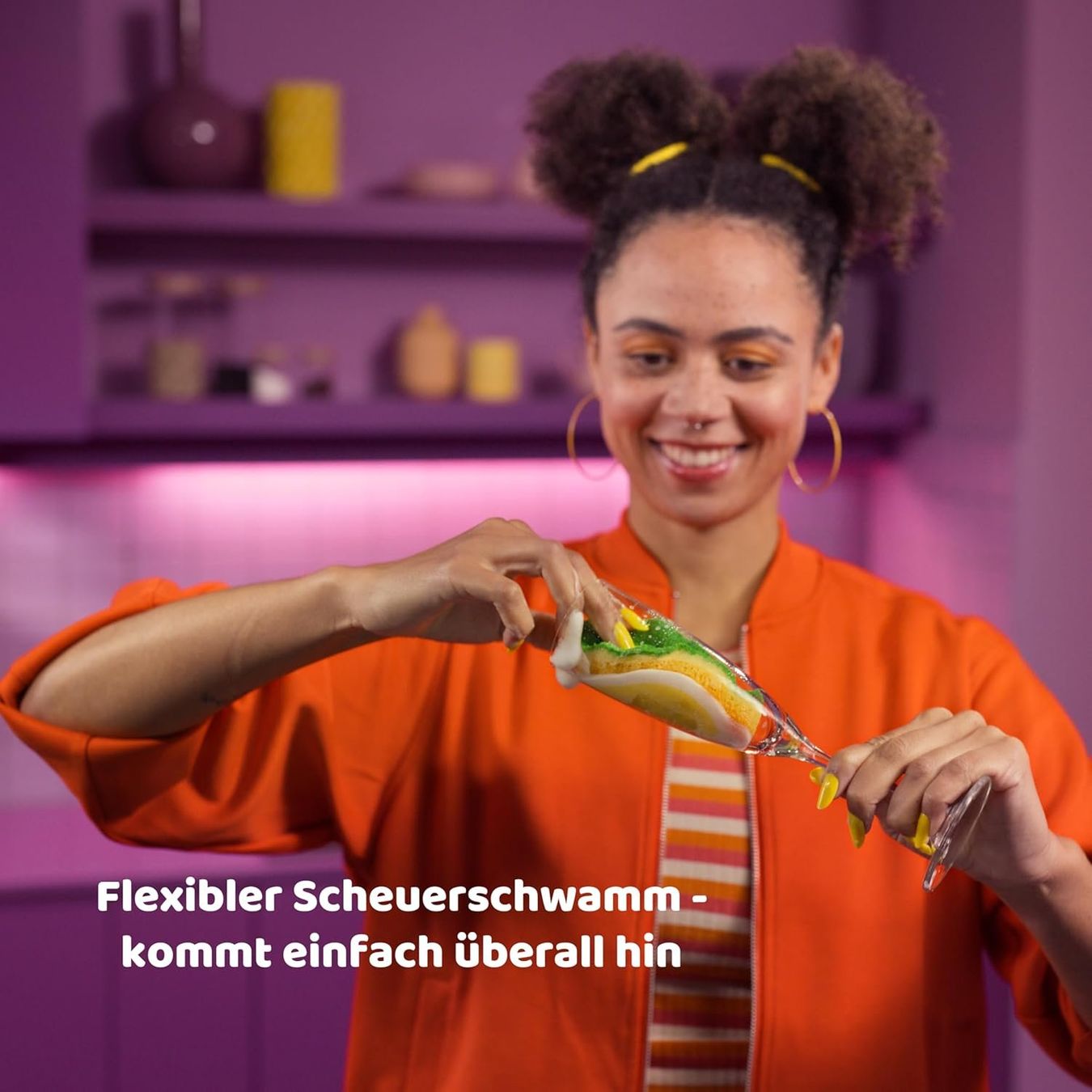 Sonstiges für Haushalt & Wohnen: Vileda Punch Scheuerschwamm 4er Set Zitrone kratzfrei – Neu und originalverpackt aus Suhr von SchnapperCH 1