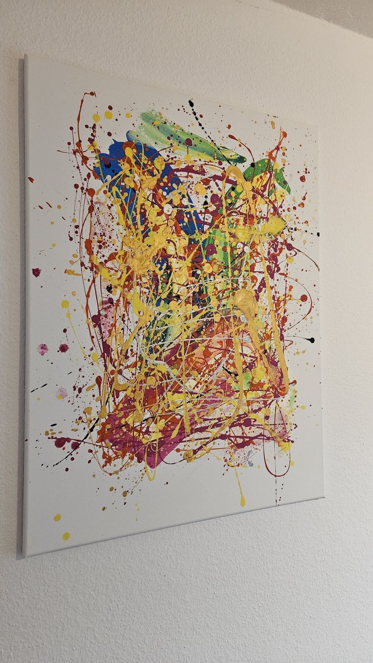 Dipinti: Peinture abstraite multicolor multicolore signée  – Nuovo (secondo la descrizione) da Le Locle venduto da fab_c9hh 2