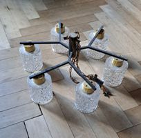 Suspension lustre 6 lampes, style vintage