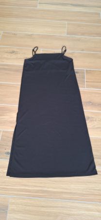 Kleid lang, Spaghettiträger, Farbe schwarz, Gr. S, Marke H&M