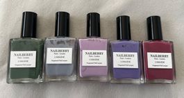 Nailberry Nagellacke – 5 Farben – Kaum gebraucht