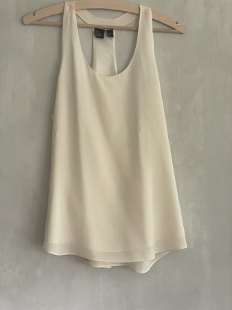 débardeur 100% soie écru s eileen fisher