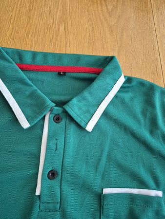 Grünes Polohemd L Herren Kurzarm Sommer Freizeit Top 🏞️