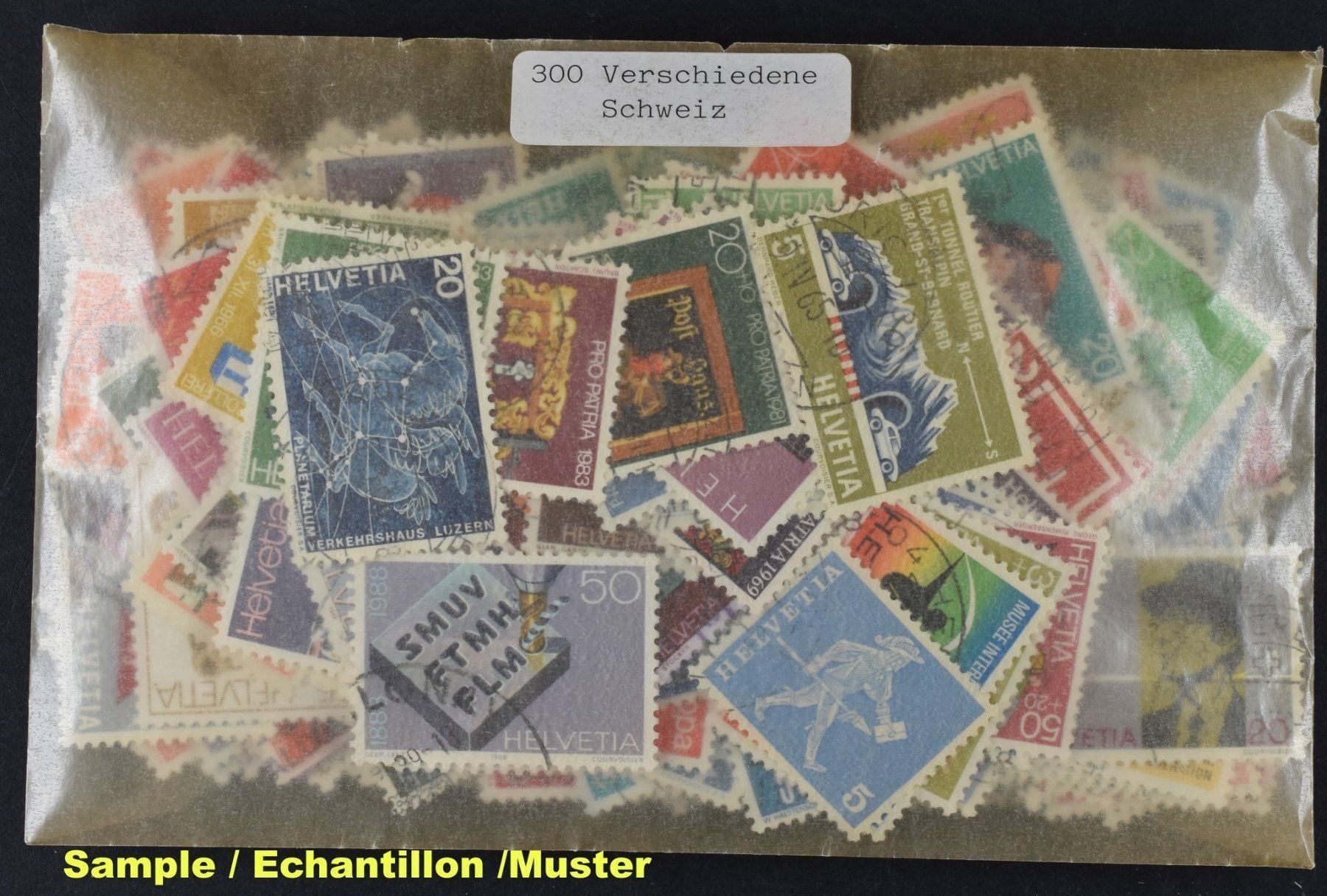 Tutti i francobolli: Schweiz, 300 verschiedene Briefmarken! – Usato da Wetzikon ZH venduto da Philimpex