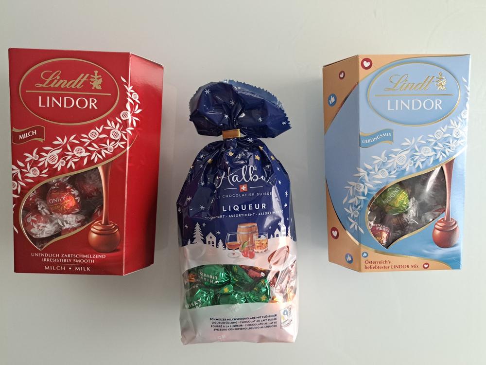 2 Pkg. Lindt Lindor-Kugeln & Halba Liqeur-Mix (Neu und originalverpackt ...