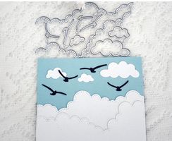 Neues Stanzschablonenset kleine Wolken und Vögel
