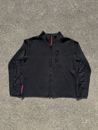 Vintage Prada Black Full Zip Jacket Made in Italy L
