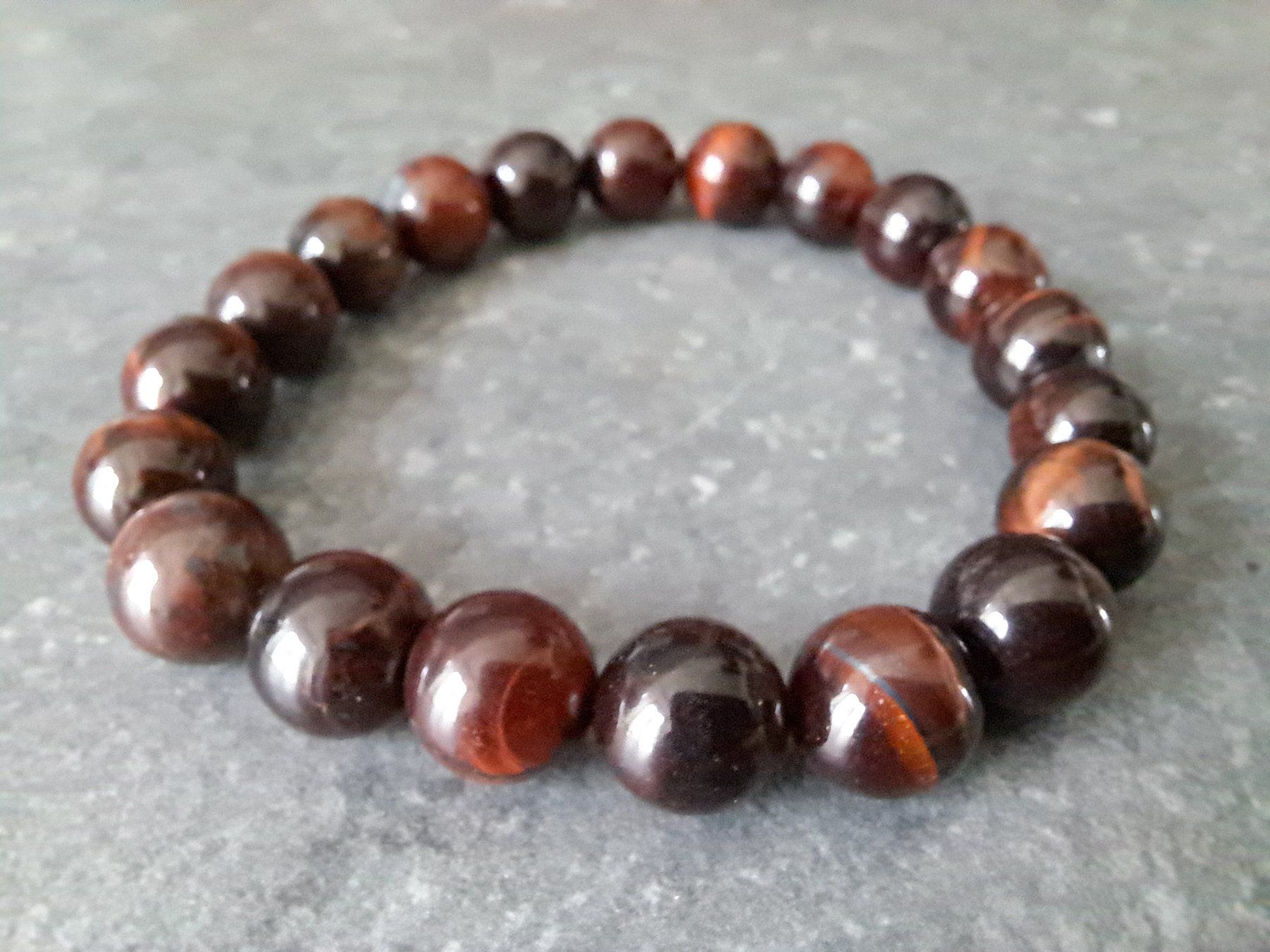 Bracciali & Braccialetti: Bracelet en pierre d'œil de tigre – Nuovo e nell'imballaggio originale da St-Imier venduto da supernova21 2