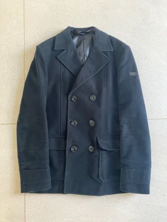 Superbe veste noire double boutonnage, JOHN BARRIT