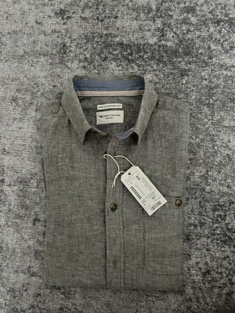 Tom Tailor Leinenhemd Herren Gr. S neu