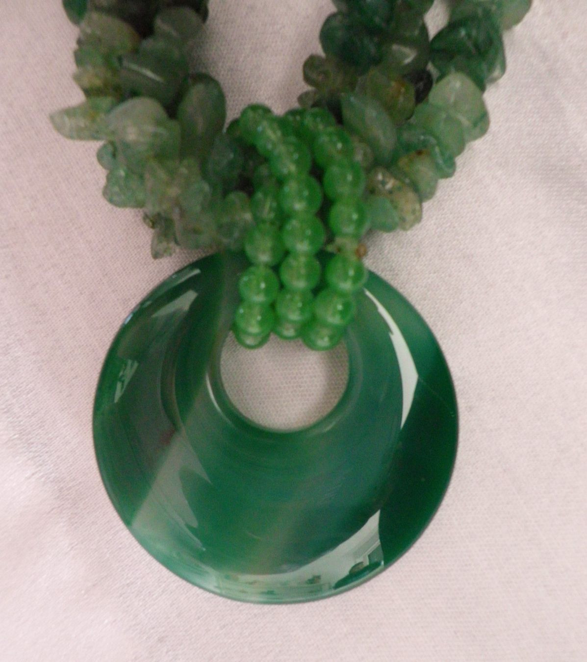 Catenine: Statement Kette aus Echtstein Aventurin – Usato da Reinach BL venduto da Annodomini