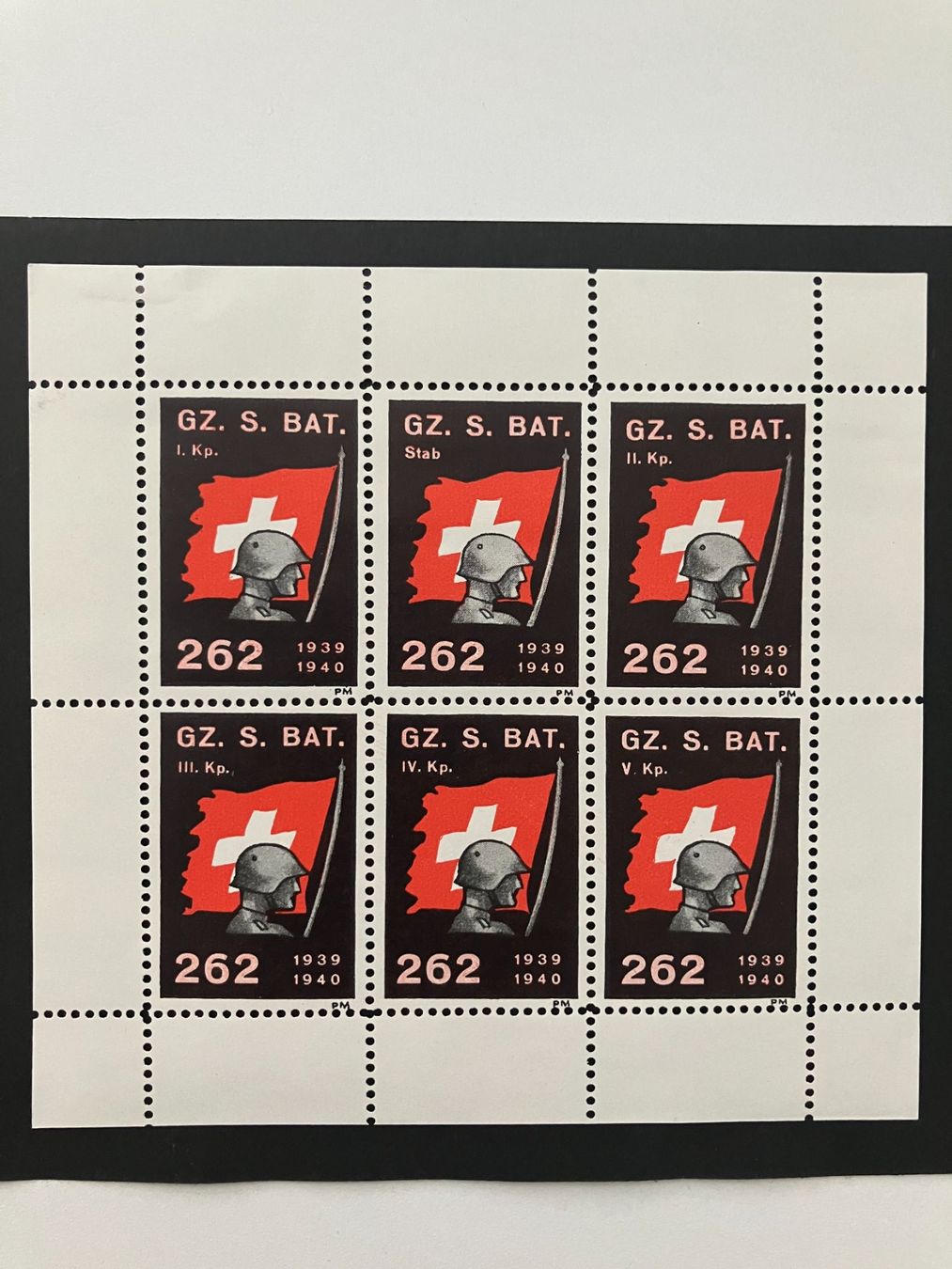 Alle Briefmarken: Soldatenmarken 1939/45, 9 vers. Blocks – Gebraucht aus Würenlos von Eulenpostuhu 2