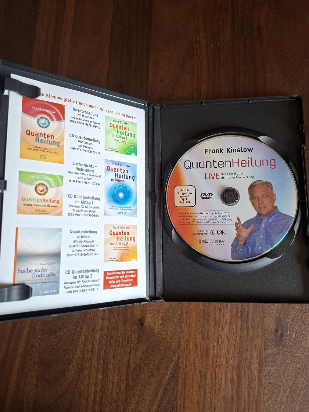 Tutti i DVDs: Frank Kinslow Quanten Heilung LIVE DVD Deutsch – Usato da Hermetschwil- Staffeln venduto da Milou07 2